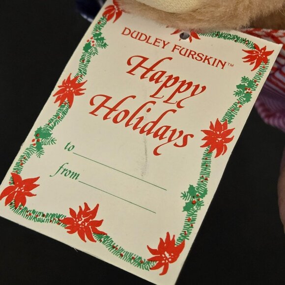 Vintage 1986 Wendys Dudley Furskins Plush Stuffed Toy Teddy Bear 7" w Tag - Picture 5 of 9